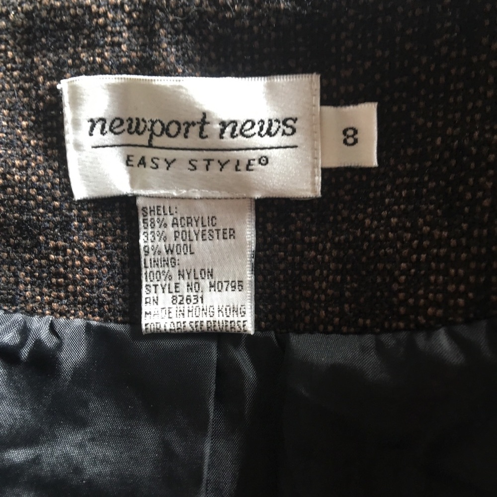 Vintage Newport News Crop Jacket with Belt Size 8 - Picture 6 of 6